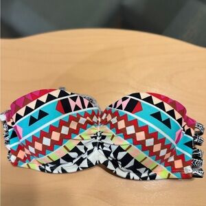 Xhilaration Multicolor Geometric Bikini Top